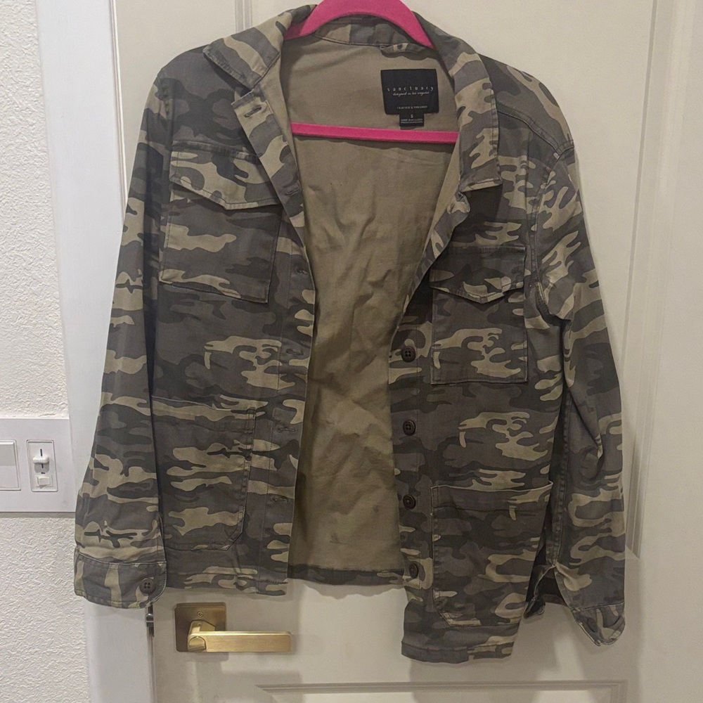 Sanctuary Pink and Gray Camouflage Jacket